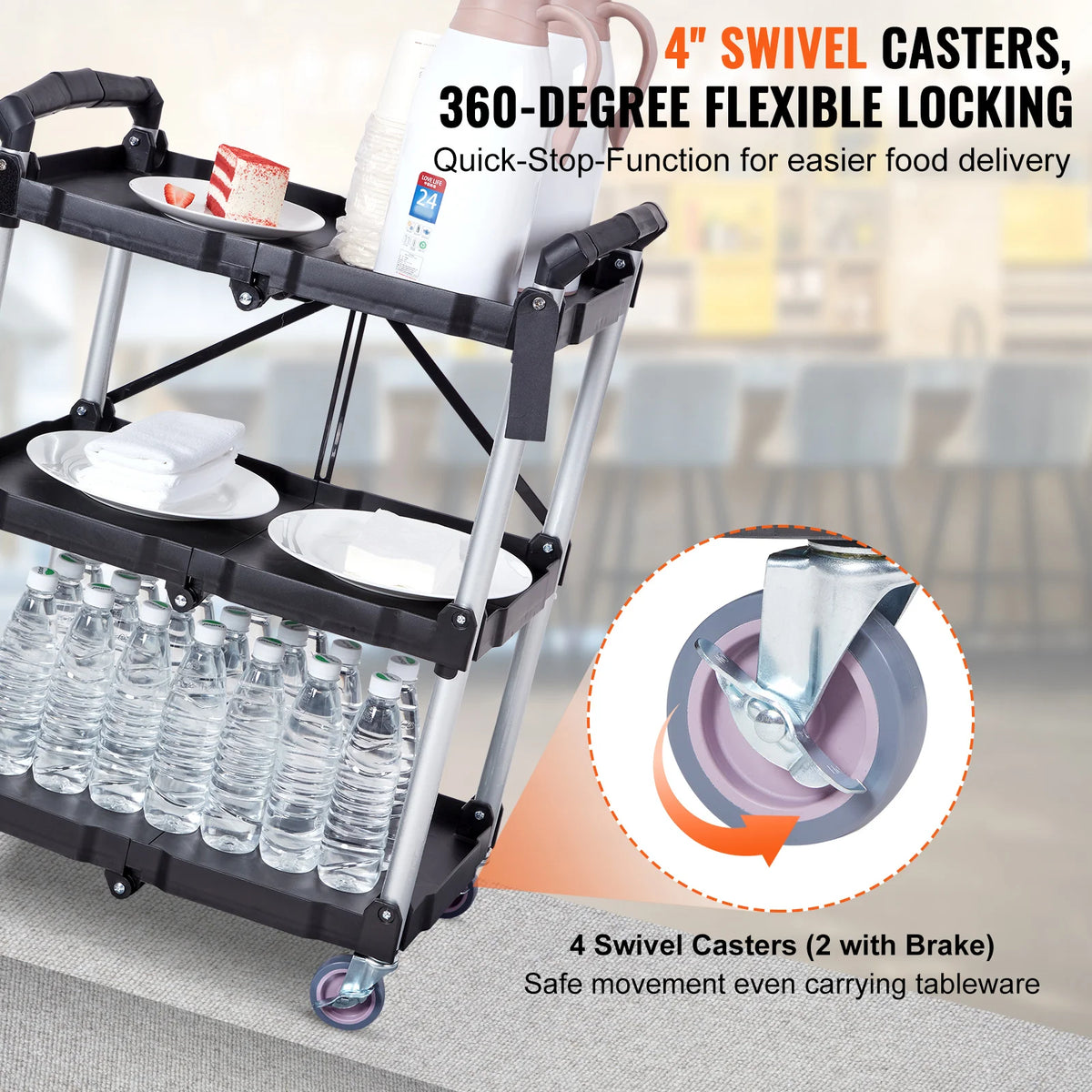 Carrito Organizador Plegable de 3 Niveles – Case Lune™