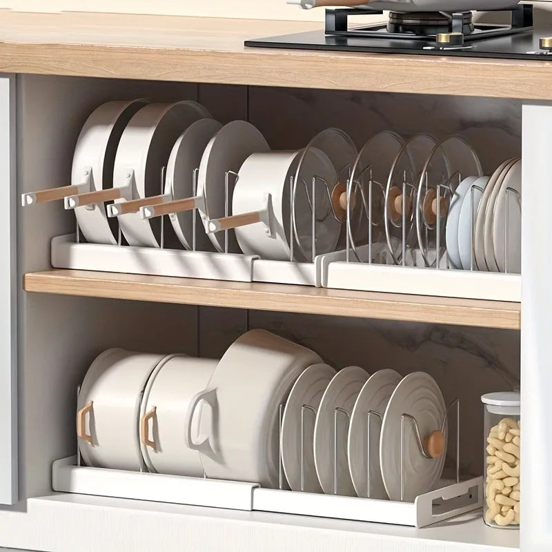 Organizador Ajustable para Ollas, Sartenes y Tapas – Case Lune™