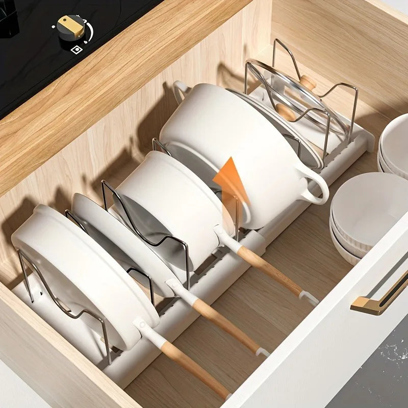 Organizador Ajustable para Ollas, Sartenes y Tapas – Case Lune™