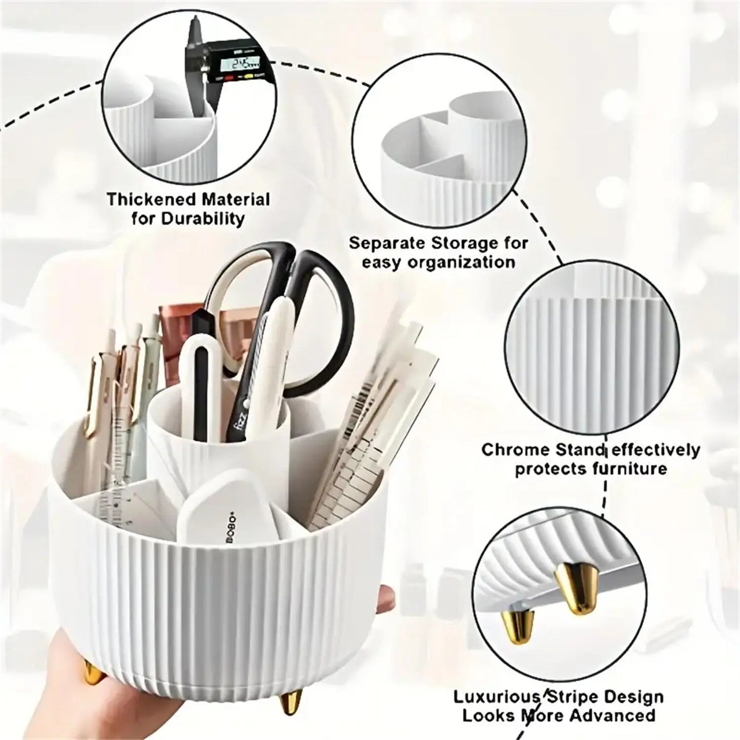 Organizador Giratorio 360° para Maquillaje – Case Lune™