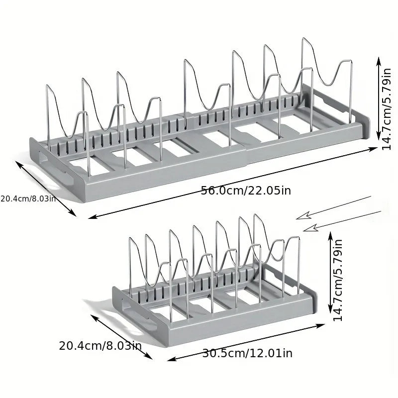 Organizador Ajustable para Ollas, Sartenes y Tapas – Case Lune™